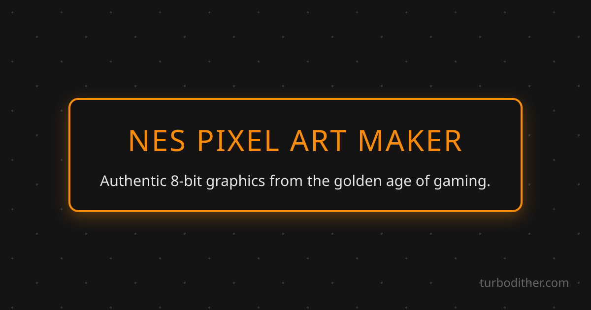 NES Pixel Art Maker - 8-Bit Nintendo Style | Turbo Dither